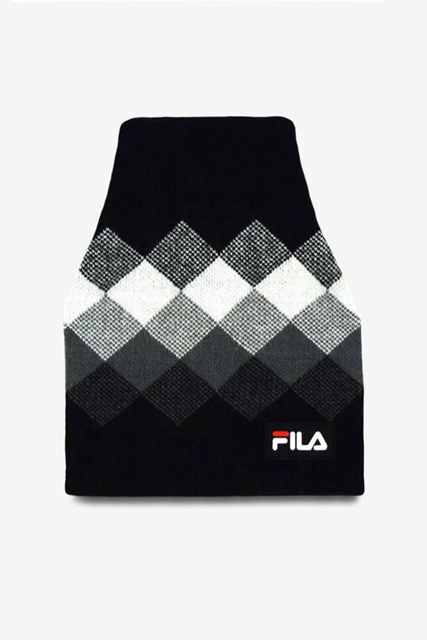 Fila Čiapky Beanie Čierne - Jacquard Retro Knit Vypredaj - Slovakia 92061-FSJP